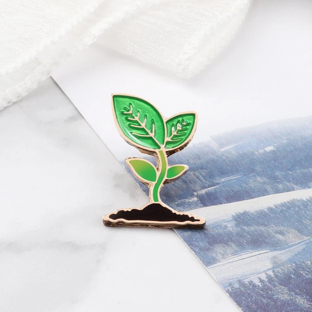 Eat your greens enamel pins - Blossoms&Moss