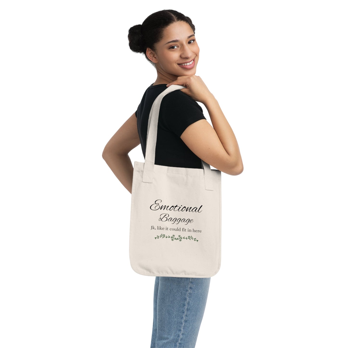 Emotional Baggage canvas tote bag - Blossoms&Moss