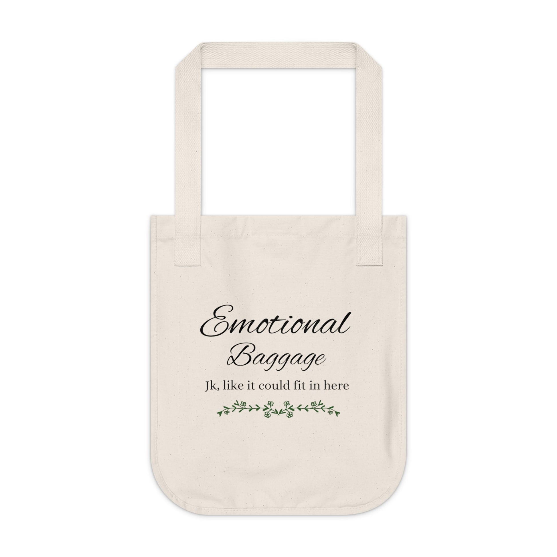 Emotional Baggage canvas tote bag - Blossoms&Moss