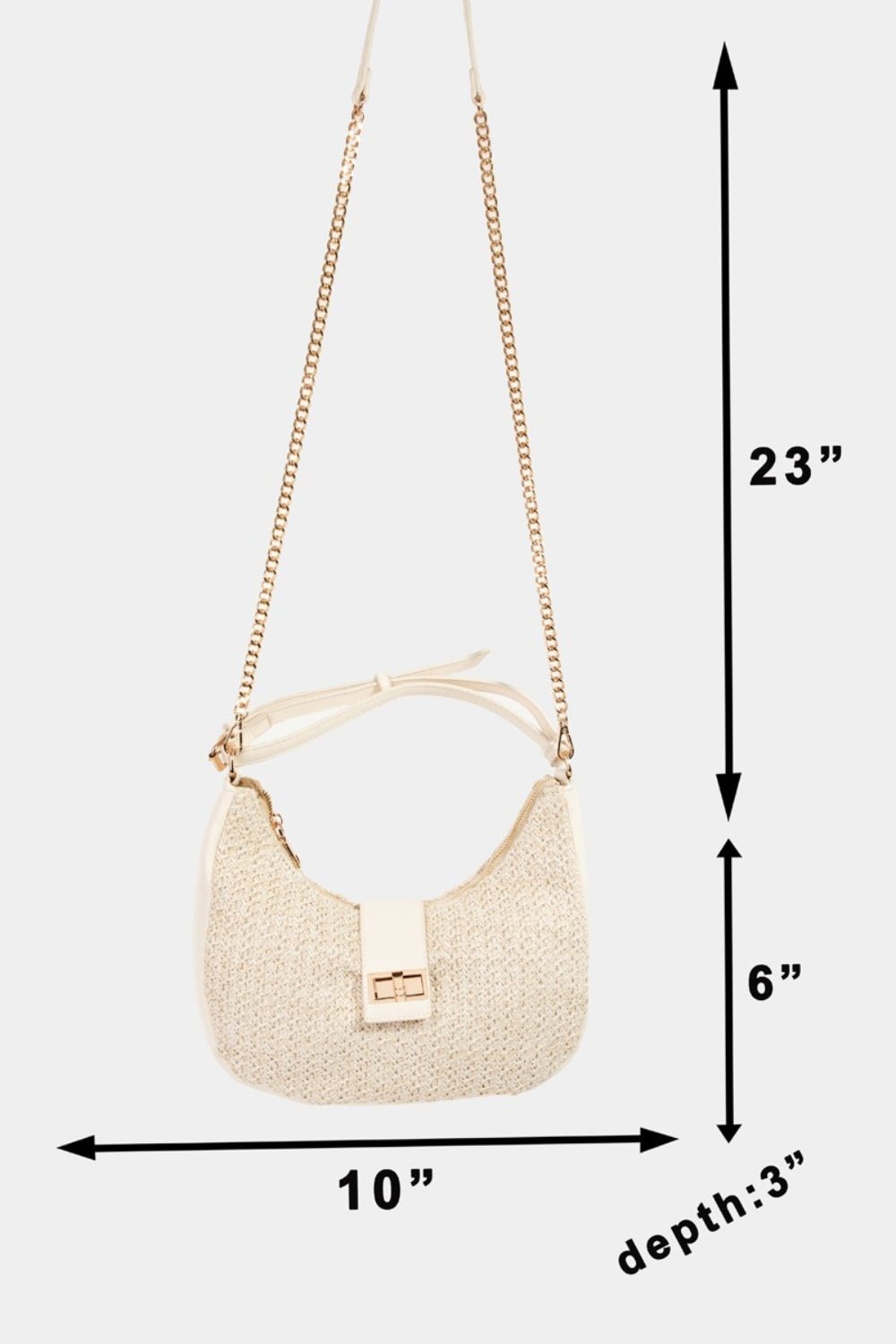 Fame Straw Braid Hobo Bag - Blossoms&Moss