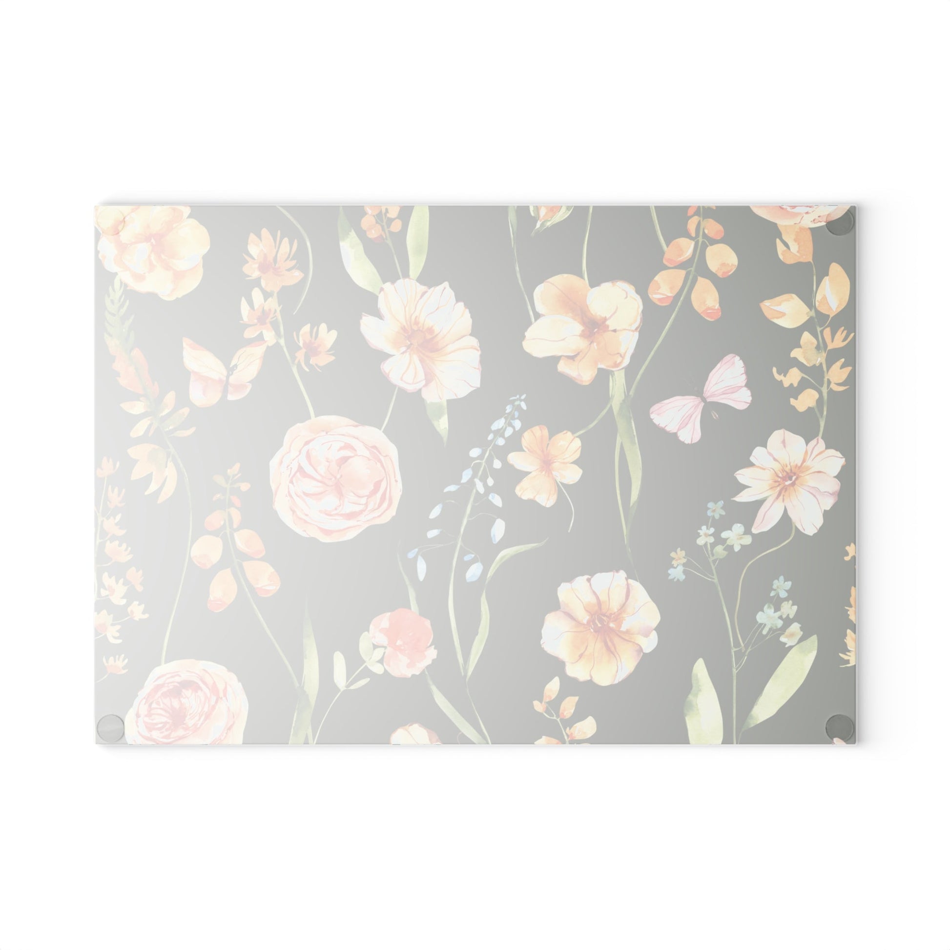 Floral Glass Cutting Board - Blossoms&Moss