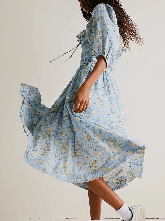 GypsyLady Floral Chic Boho Maxi Dress - Blossoms&Moss