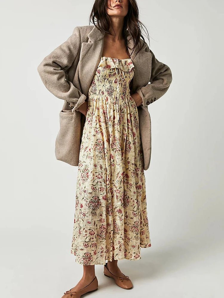 GypsyLady Floral Chic Boho Maxi Dress - Blossoms&Moss