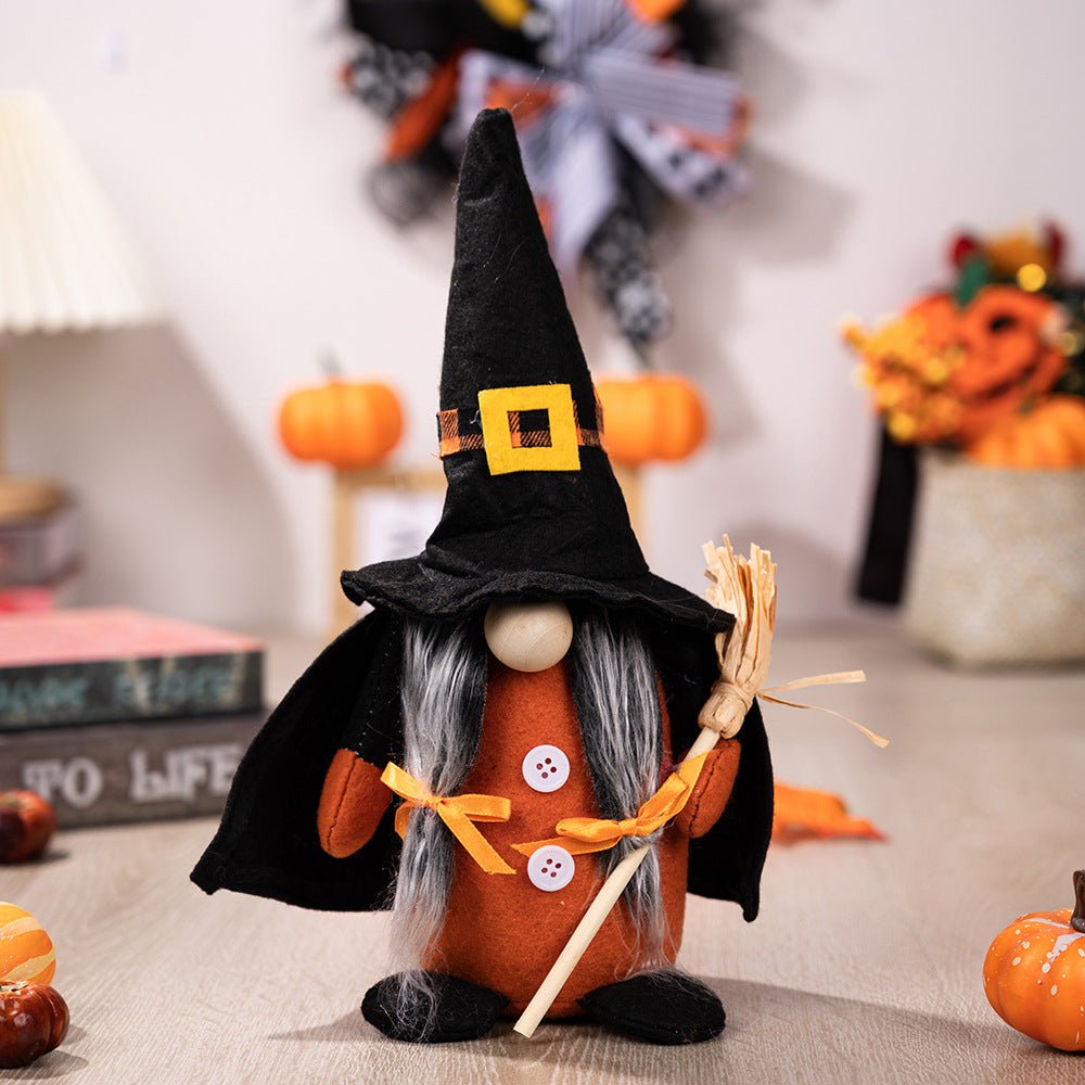 Halloween Faceless Short Leg Gnome - Blossoms&Moss