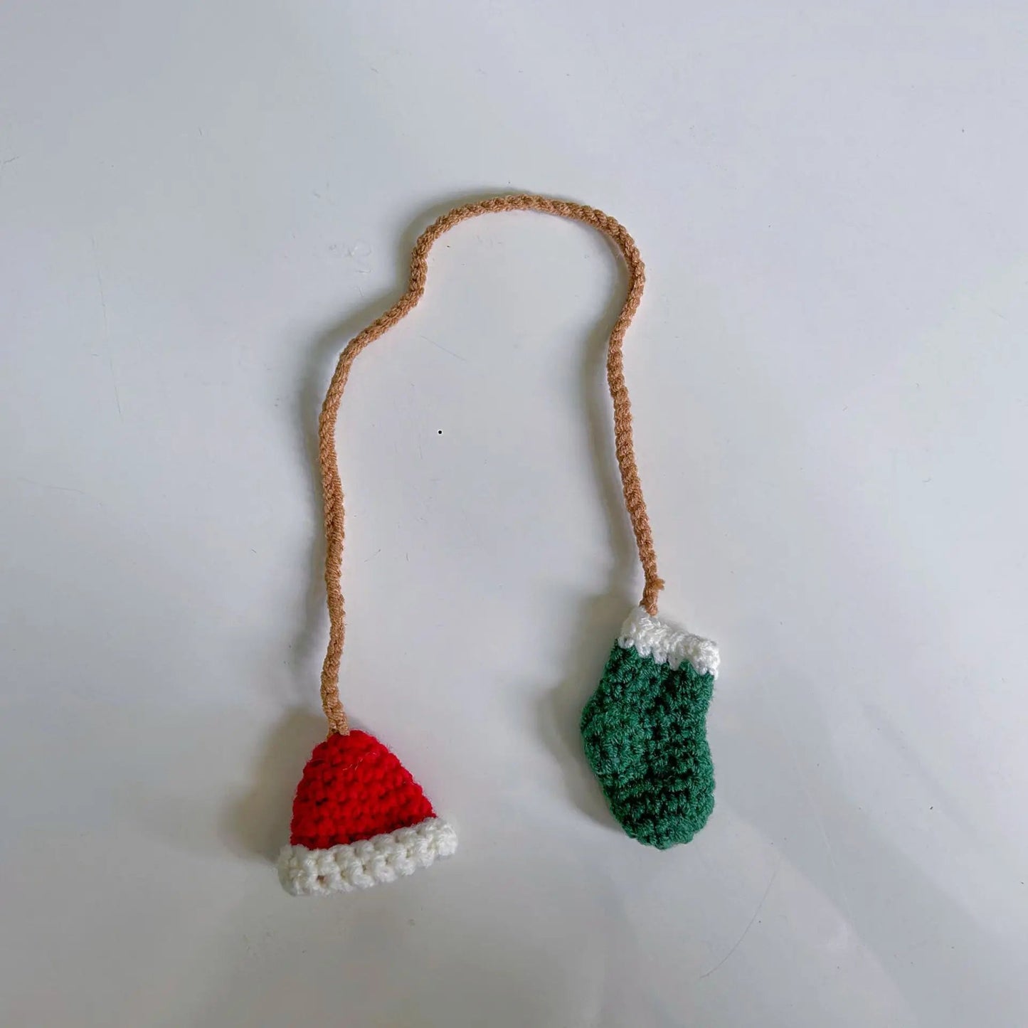 Handmade knitted shroom bookmark - Blossoms&Moss