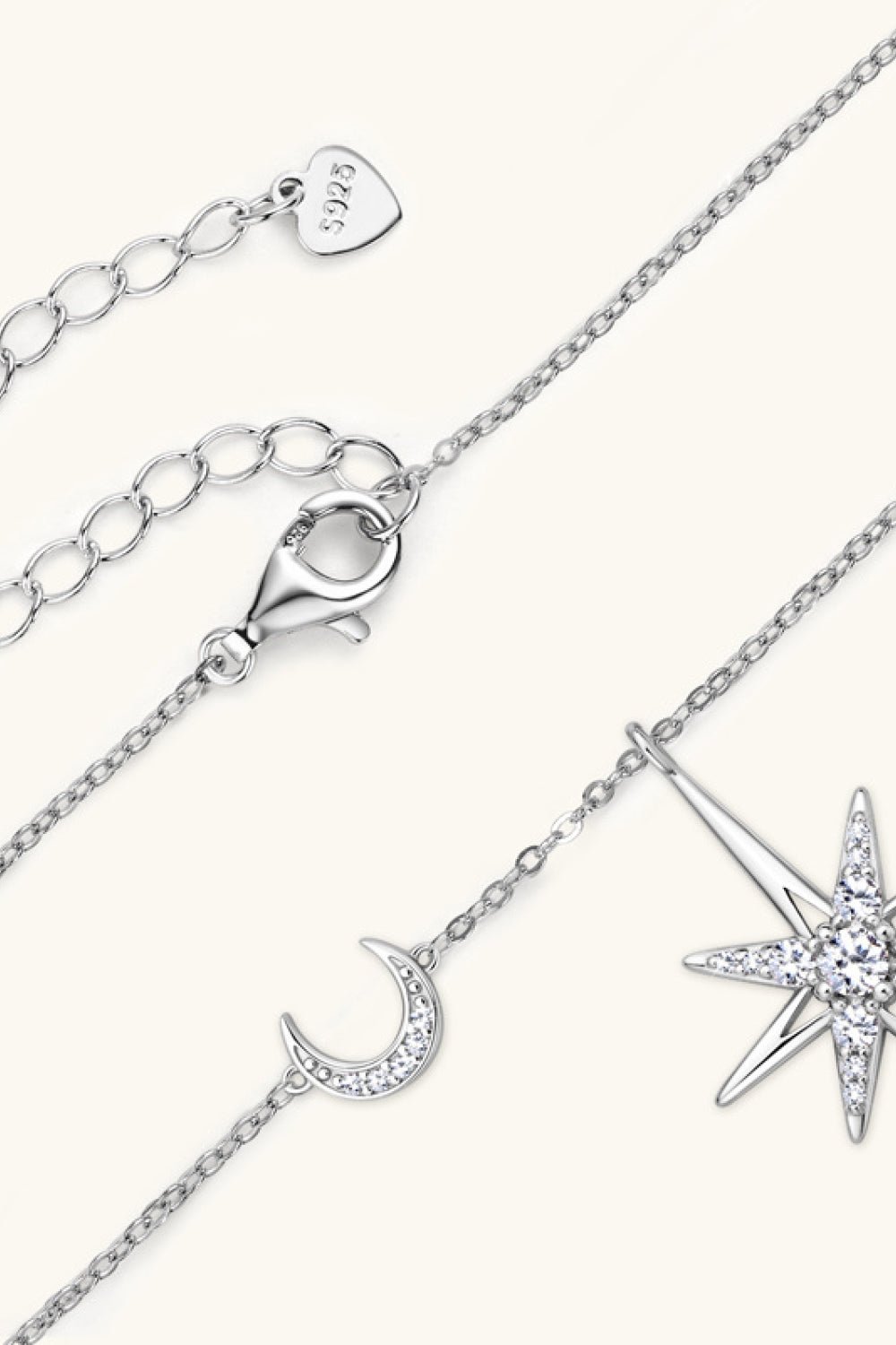 Moissanite 925 Sterling Silver Necklace - Blossoms&Moss