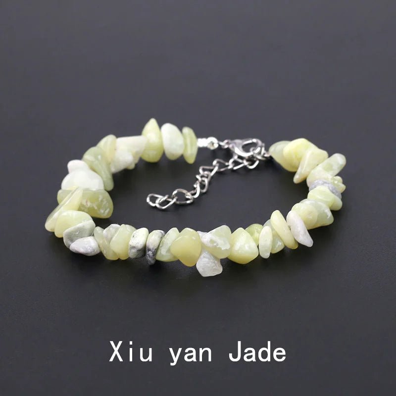 Natural Crystal Gemstone Stack the energy bracelet - Blossoms&Moss