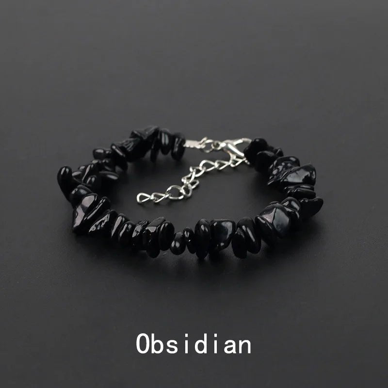 Natural Crystal Gemstone Stack the energy bracelet - Blossoms&Moss