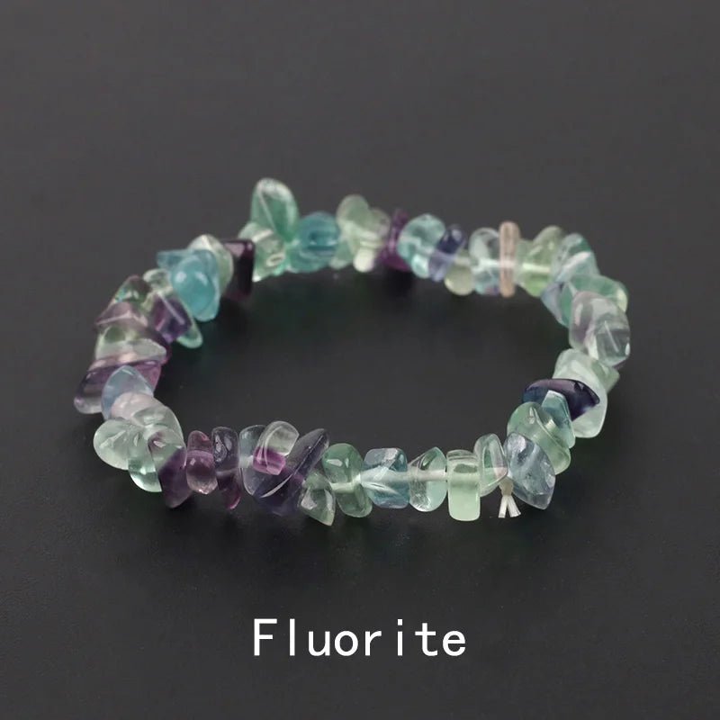 Natural Crystal Gemstone Stack the energy bracelet - Blossoms&Moss