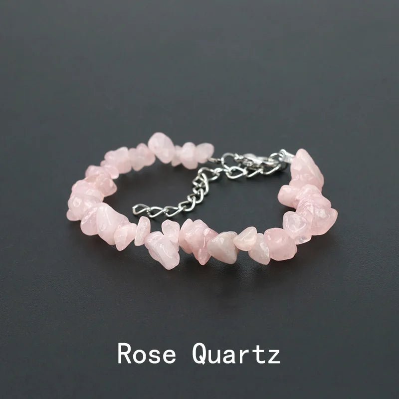 Natural Crystal Gemstone Stack the energy bracelet - Blossoms&Moss