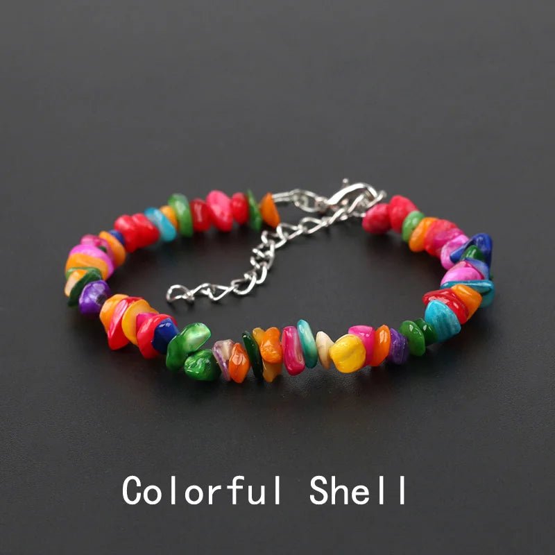 Natural Crystal Gemstone Stack the energy bracelet - Blossoms&Moss