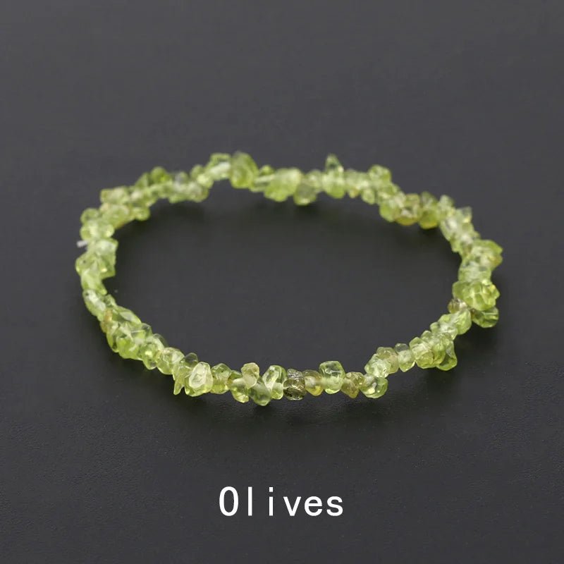 Natural Crystal Gemstone Stack the energy bracelet - Blossoms&Moss
