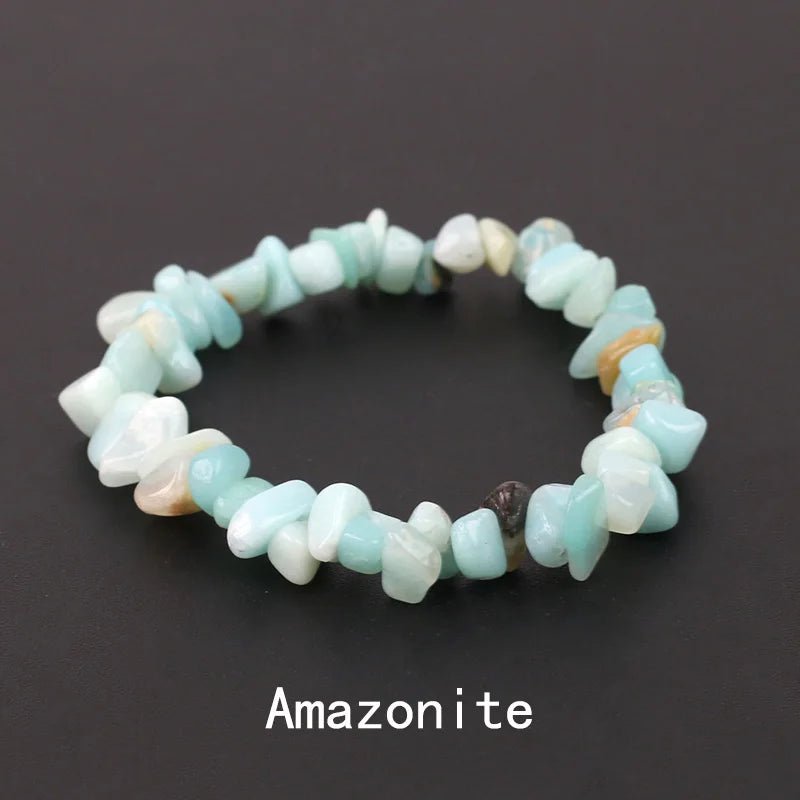 Natural Crystal Gemstone Stack the energy bracelet - Blossoms&Moss