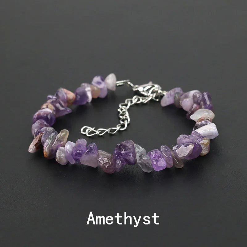 Natural Crystal Gemstone Stack the energy bracelet - Blossoms&Moss