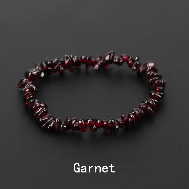 Natural Crystal Gemstone Stack the energy bracelet - Blossoms&Moss