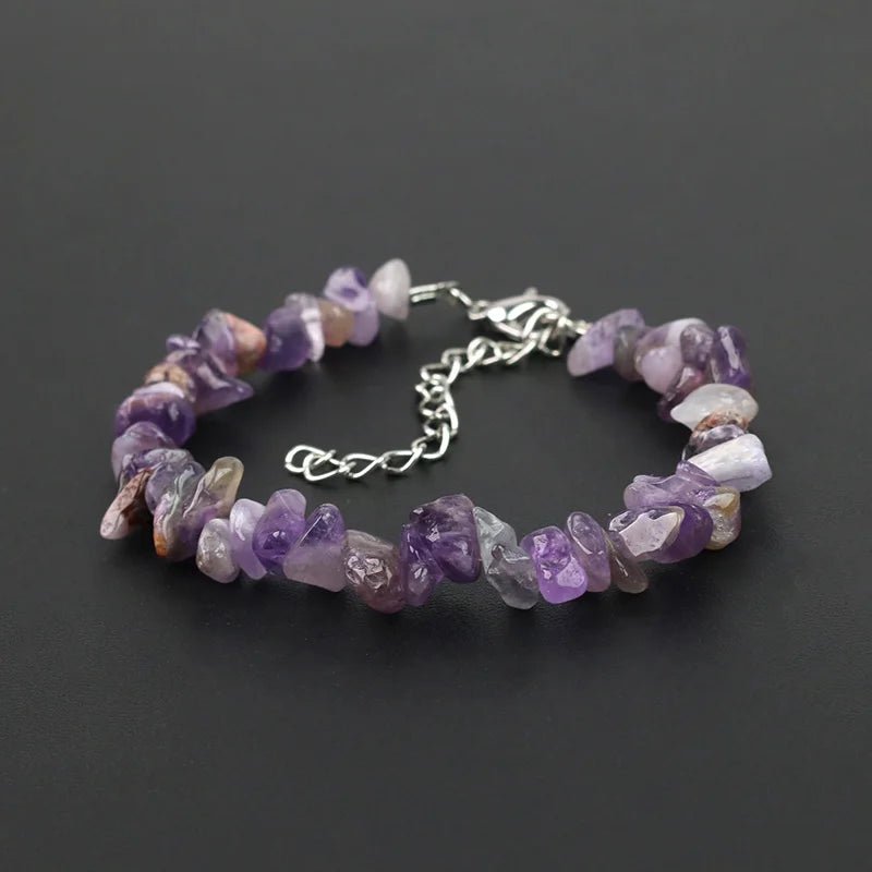 Natural Crystal Gemstone Stack the energy bracelet - Blossoms&Moss