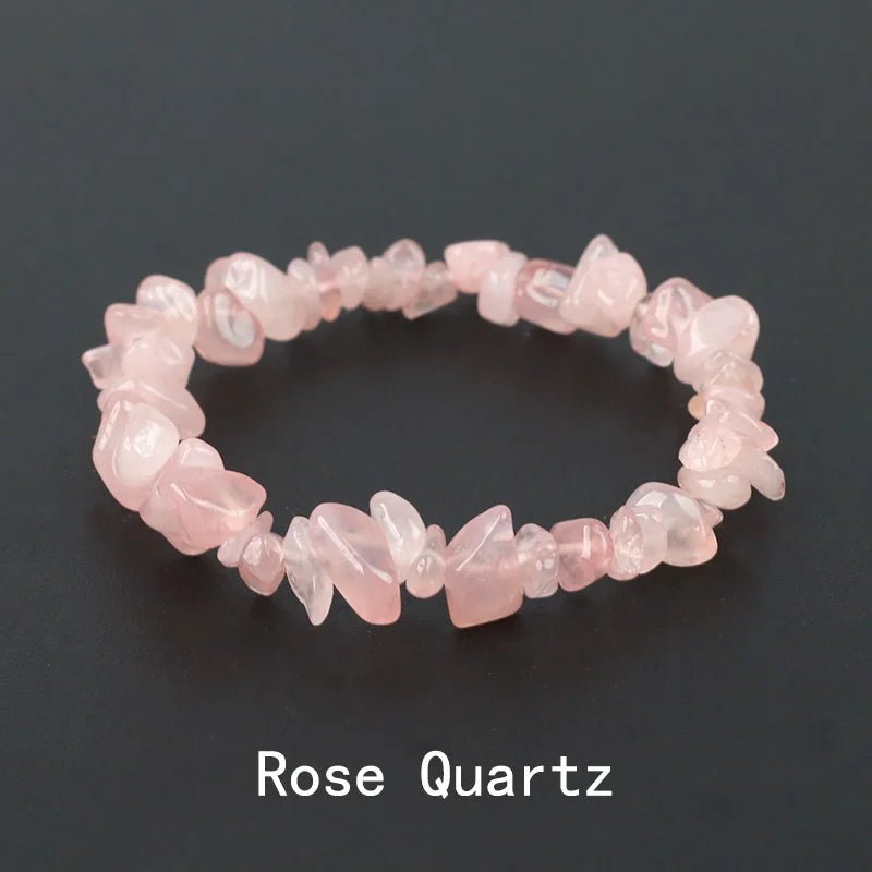 Natural Crystal Gemstone Stack the energy bracelet - Blossoms&Moss