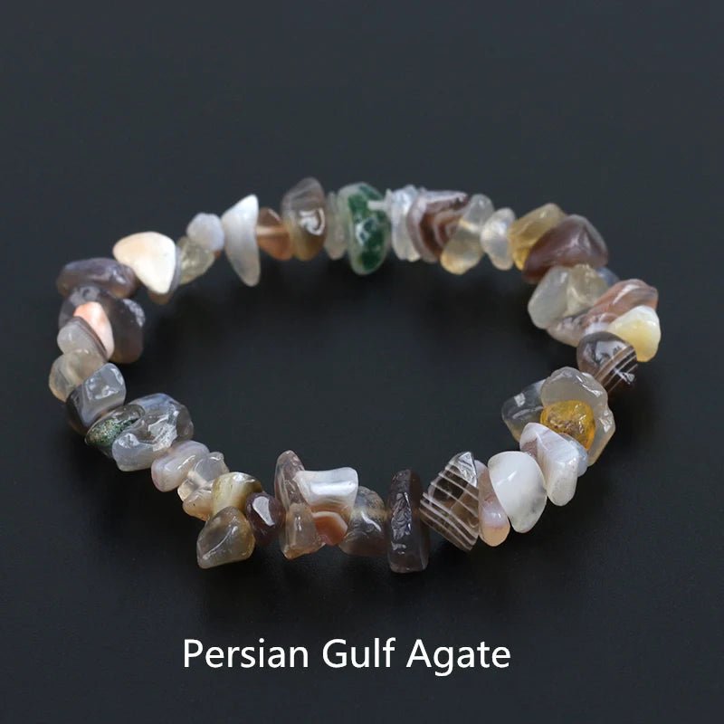 Natural Crystal Gemstone Stack the energy bracelet - Blossoms&Moss