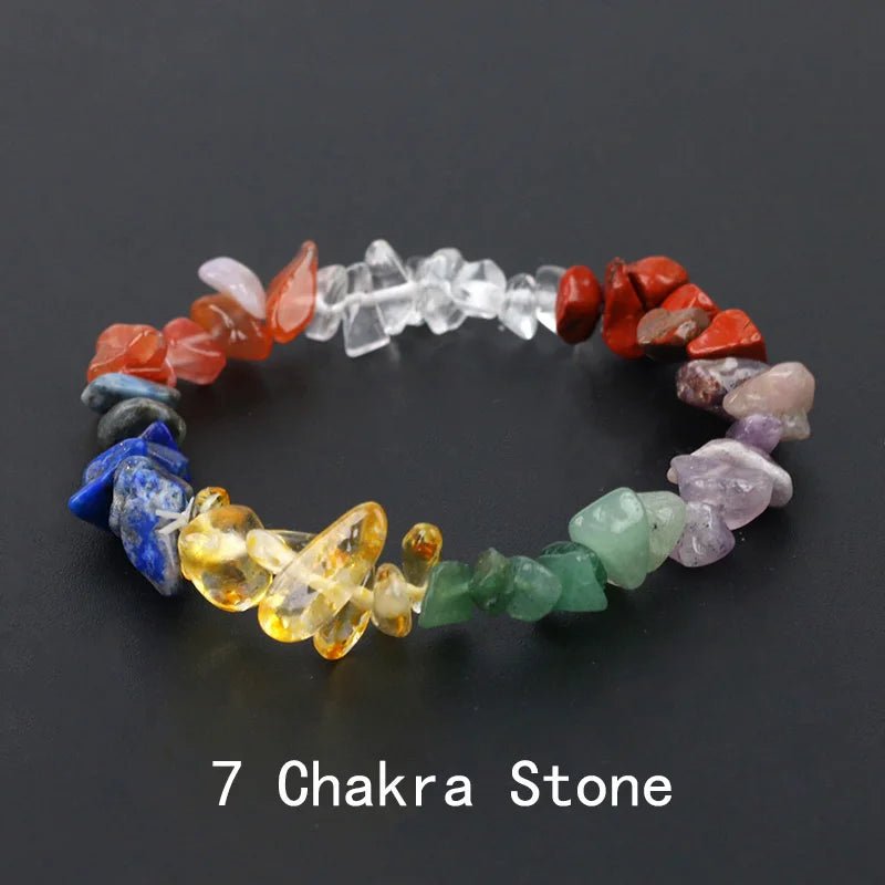 Natural Crystal Gemstone Stack the energy bracelet - Blossoms&Moss