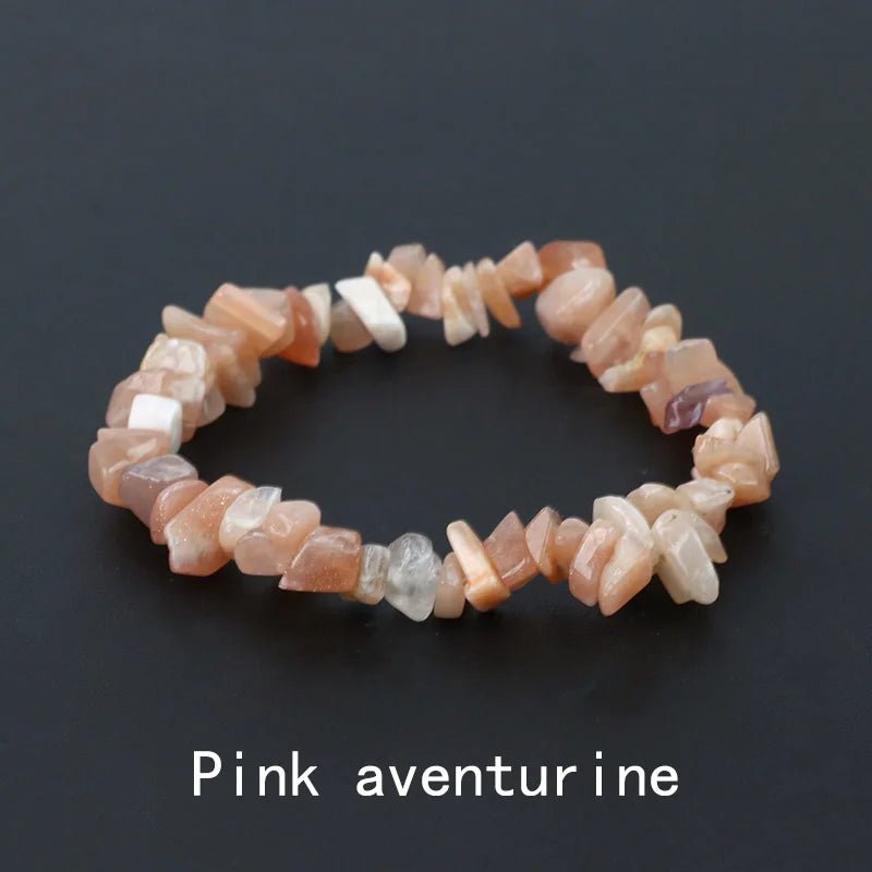 Natural Crystal Gemstone Stack the energy bracelet - Blossoms&Moss