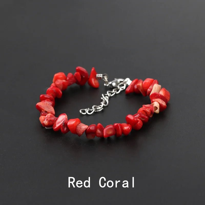 Natural Crystal Gemstone Stack the energy bracelet - Blossoms&Moss