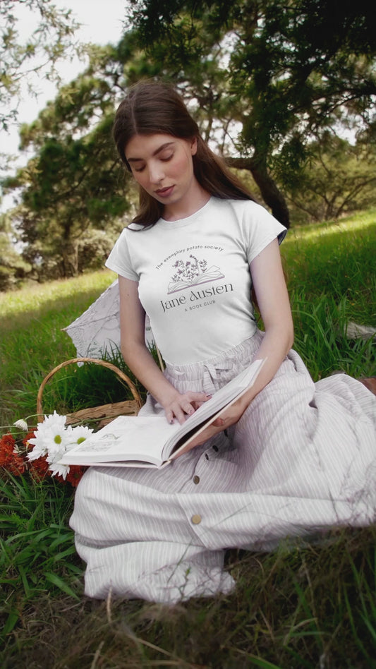 Exemplary potato’s Jane Austen Book club T-shirt