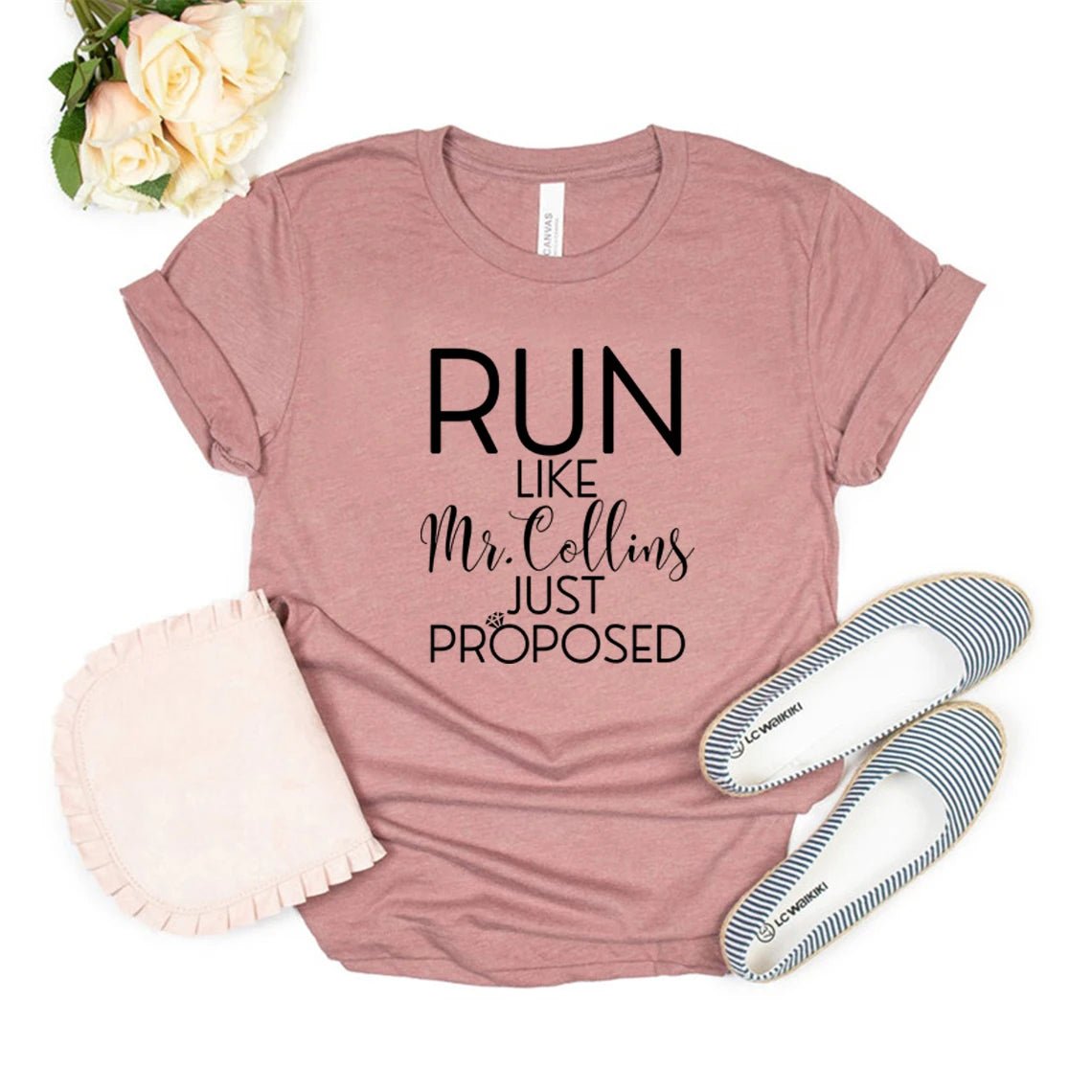 Run Like Mr. Collins Just Proposed T-shirt - Blossoms&Moss