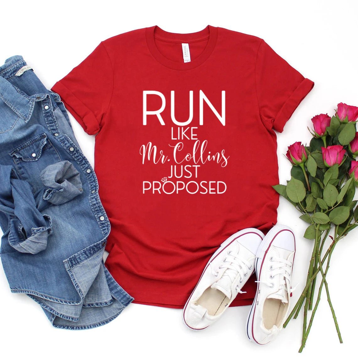 Run Like Mr. Collins Just Proposed T-shirt - Blossoms&Moss