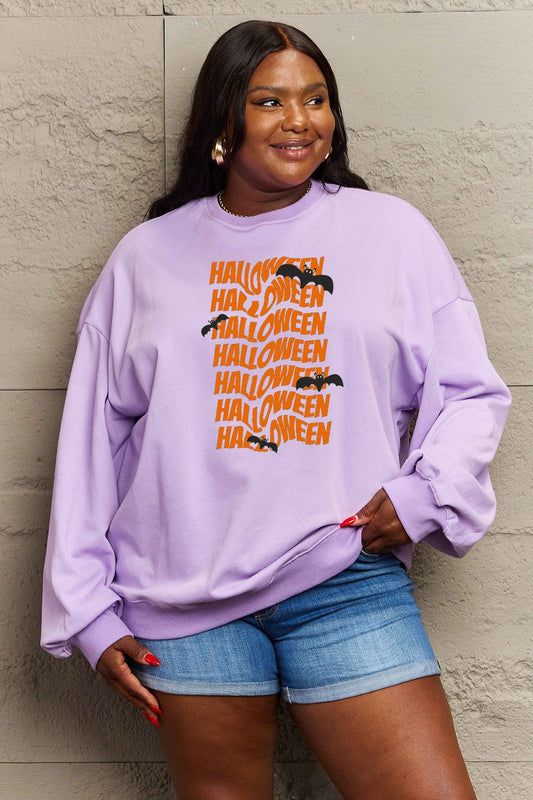 Simply Love Full Size HALLOWEEN Graphic Sweatshirt - Blossoms&Moss