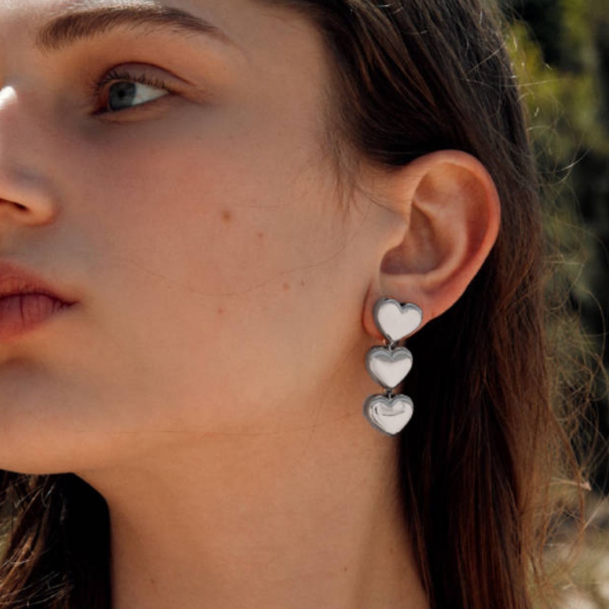 Stainless Steel Heart Earrings - Blossoms&Moss